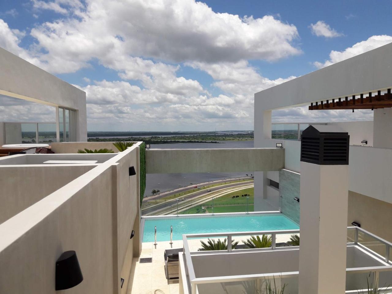 Centro de Asunción Nuevo Apartamento, Cómodo, Seguro, Piscina, Gimnasio y Parking Exterior foto